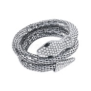 Alloy Popcorn Chain Bracelets, Rhinestone Snake Bracelet, Gunmetal, Inner Diameter: 2 inch(5.1cm)(BJEW-Z018-01B)