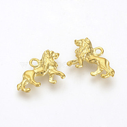 Tibetan Style Alloy Pendants, Lion, Golden, 21x15x4mm, Hole: 2mm(X-TIBE-S307-06G)