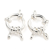 304 Stainless Steel Spring Ring Clasps, Ring, Silver, 10x4mm, Hole: 2.5mm(STAS-G190-17S-C)