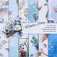 24Pcs 12 Styles Scrapbook Paper, for DIY Album Scrapbook, Background Paper, Diary Decoration, Mixed Shapes, 152x152x0.1mm, 2pcs/style(SCRA-WH0001-02)