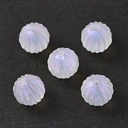 Transparent Acrylic Beads, Glitter Powder, Round, Clear, 15mm, Hole: 1.5mm, about 490pcs/500g(OACR-P007-19)