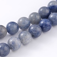 Natural Blue Aventurine Beads Strands, Round, 6mm, Hole: 0.8mm, about 63pcs/strand, 14.76 inch(37.5cm)(G-I199-24-6mm)