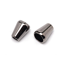 Zinc Alloy Cord Ends, End Caps, Cone, Gunmetal, 13x10.5mm, Hole: 5mm, Inner Diameter: 8mm(PALLOY-WH0088-48B)