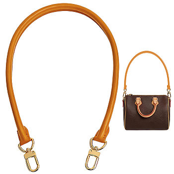 Leather Bag Straps, Webbing Bag Straps, with Metal Clasps, Purse Making Accessories, Light Gold, Peru, 720x10mm