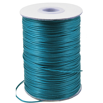 Korean Waxed Polyester Cord, Bead Cord, Dark Cyan, 1.2mm, about 185yards/roll