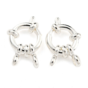 304 Stainless Steel Spring Ring Clasps, Ring, Silver, 10x4mm, Hole: 2.5mm