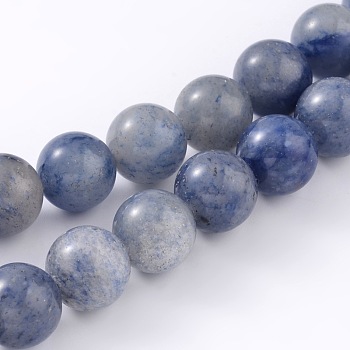 Natural Blue Aventurine Beads Strands, Round, 6mm, Hole: 0.8mm, about 63pcs/strand, 14.76 inch(37.5cm)