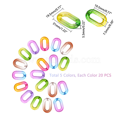 Two Tone Transparent Acrylic Linking Rings(OACR-PH0001-41)-6