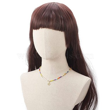 Natural Cultured Freshwater Pearl & Glass Seed Beaded Necklaces(NJEW-JN04263)-5