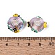 3D Lampwork & Brass Core European Beads(LAMP-Q042-01C)-3