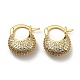 Cubic Zirconia Hoop Earrings(EJEW-G355-02G)-1