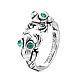 Brass and Rhinestone Cuff Open Rings(FS-WGAACF4-01)-5