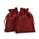 Polyester Imitation Burlap Packing Pouches Drawstring Bags(ABAG-R005-9x12-M)-2