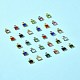 30Pcs 15 Colors Square Rack Plating Brass Glass Charms(KK-FS0001-40)-9