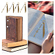 10Pcs 10 Style Tibetan Style Alloy Gemstone Bookmark(AJEW-AB00033)-5