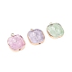 Brass Glass Pendants(KK-Q076-01KCG)-2