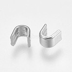 Clothing Accessories, Zinc Alloy Zipper On The Top of The Plug, Platinum, 4.5x5x3.5mm(PALLOY-WH0013-A03-P)