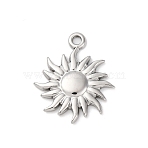 Ocean Theme 304 Stainless Steel Pendants, Anti-Tarnish, Sun, 22.5x19x2mm, Hole: 1.8mm(STAS-D362-06P-04)