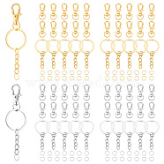 Elite DIY Keychain Making Kit, Including Alloy Swivel Lobster Claw Clasps, Iron Split Key Rings & Jump Rings, Platinum & Golden, 216Pcs/box(DIY-PH0010-13)