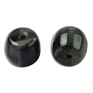 Resin Beads, Imitation Gemstone, Barrel, Dark Slate Gray, 8x7mm, Hole: 1.6mm(RESI-N034-10-N01)