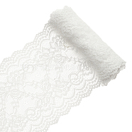 Elastic Lace Trim, Lace Ribbon For Sewing Decoration , White, 155mm(OCOR-WH0057-09A-01)