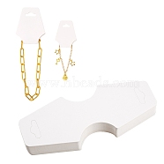 Necklace Displays Cards, White, 124x47.5mm(NDIS-ZX002)