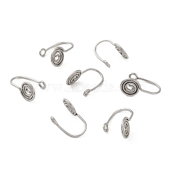 Non-Tarnish 316 Surgical Stainless Steel Clip on Nose Rings, Nose Cuff Non Piercing Jewelry, Stainless Steel Color, 15x8.5x7.5mm(STAS-P336-09A-P)