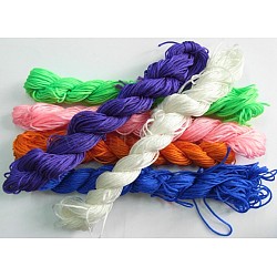 Nylon Thread, Nylon Jewelry Cord for Custom Woven Bracelets Making, Mixed Color, 1.5mm, 14m/batch(M-NT001-A)