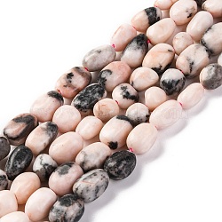 Natural Pink Zebra Jasper Beads Strands, Nuggets, Tumbled Stone, 7~12x6~8x5~7mm, Hole: 1mm, about 43~44pcs/strand, 15.47~15.63''(39.3~39.7cm)(G-G146-A21-01)