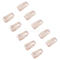 304 Stainless Steel Snap On Bails, Rose Gold, 6x3x2.2mm, Inner Diameter: 5.5x2.5mm, 60pcs/box(STAS-UN0011-66RG)