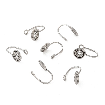 316 Surgical Stainless Steel Clip on Nose Rings, Nose Cuff Non Piercing Jewelry, Stainless Steel Color, 15x8.5x7.5mm