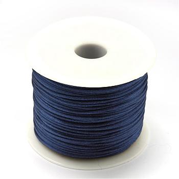 Nylon Thread, Rattail Satin Cord, Prussian Blue, 1.5mm, about 100yards/roll(300 feet/roll)