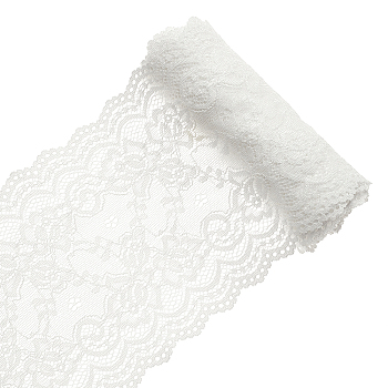 Elastic Lace Trim, Lace Ribbon For Sewing Decoration , White, 155mm