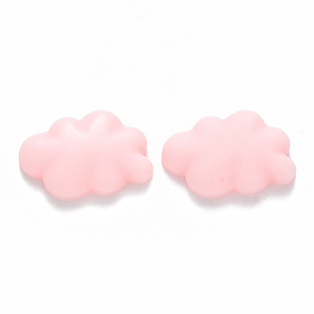 Resin Cabochons, Cloud, Pink, 22x14x6mm