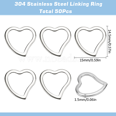50piezas 304 anillo de enlace de acero inoxidable(STAS-SC0007-50)-2