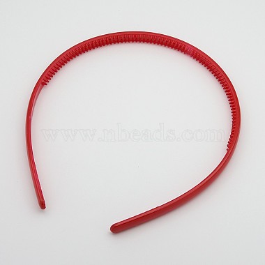 Plain Plastic Hair Band Findings, with Teeth, Mixed Color, 8mm wide