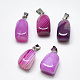 Natural Banded Agate/Striped Agate Pendants(G-T122-20B)-1