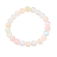 Natural Selenite Round Beaded Stretch Bracelets for Women(G-U005-02C)-1