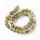 Brins de perles turquoise jaune naturel (jaspe)(X-G-Q462-6mm-22)-2