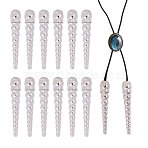 12Sets Alloy Pendants Findings, for School Security Ribbons, Platinum, 70.5mm(FIND-CA0009-94P)