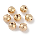 CCB Plastic Round Beads, Golden, 7.5x7mm, Hole: 1.8mm(ALUM-U001-08B-05)
