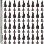 Zinc Alloy Rivets, with Screw and High Carbon Steel Puncher, for Purse Handbag Shoes Punk Rock Leather Craft Clothes Belt, Gunmetal, 12x6mm, 100pcs(DIY-GF0010-81C)