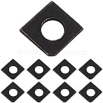 10Pcs 304 Stainless Steel Beveled Square Washers, Missing Angle Flat Gasket for Channel Steel, Black, 27x27x4.5mm, Hole: 13mm(FIND-GF0009-49B)