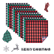 Heat Transfer Vinyl Patches, Christmas Buffalo Plaid Pattern, for DIY Iron on Fabrics T-Shirts, Mixed Color, 30x30x0.04cm(DIY-NB0004-50)