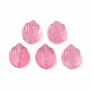 Transparent Glass Beads, Rabbit, Pink, 14x12x8mm, Hole: 1.4mm(GLAA-Q092-06-D07)