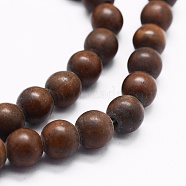 Natural Petrified Wood Beads Strands, Round, 8mm, Hole: 1mm; about 49pcs/strand, 15.7 inches(G-K257-05-8mm)
