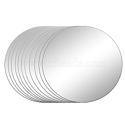Self Adhesive Acrylic Mirror Wall Sticker, for Home Living Room Bedroom Decoration, Flat Round, Silver, 20x0.2cm(MRMJ-WH0070-68)