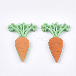 Resin Cabochons, Carrot, Coral, 30.5x21x5mm(CRES-T010-81)