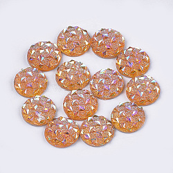 Resin Cabochons, Half Round, Goldenrod, 12x3~3.5mm(X-CRES-T012-01D)