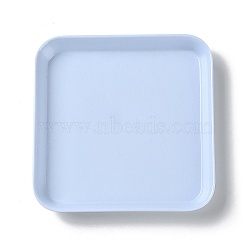 Square Plastic Jewelry Plates, Storage Tray for Rings, Necklaces, Earrin, Light Sky Blue, 14x14x1.6cm(AJEW-K041-01B)